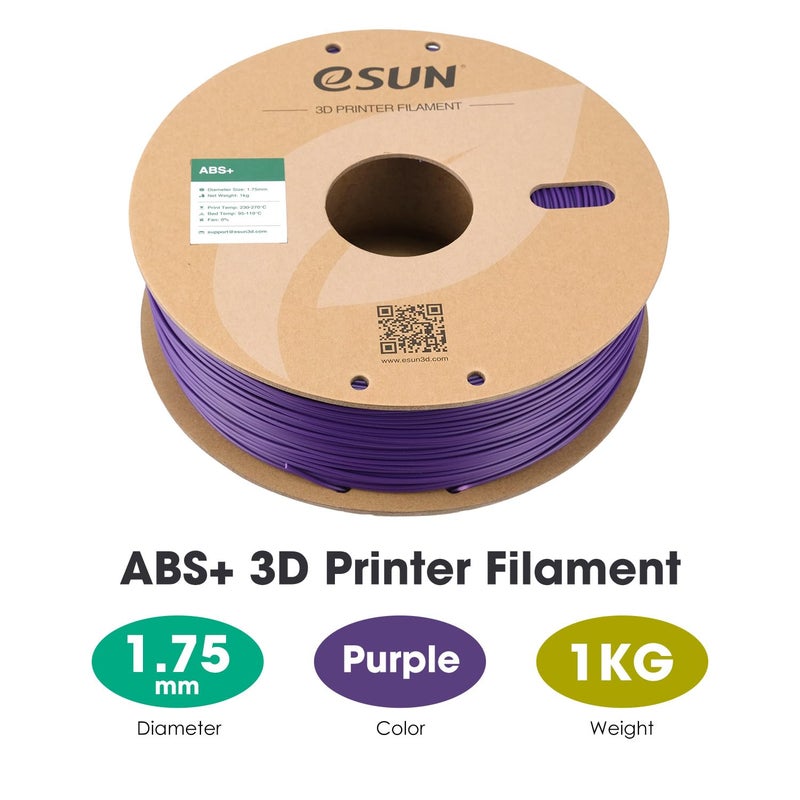 eSUN ABS+ Filament 1.75mm, 3D Printer Filament ABS Plus, Dimensional Accuracy +/- 0.05mm, 1KG Spool (2.2 LBS) 3D Printing Filament for 3D Printers, Purple - Image 3